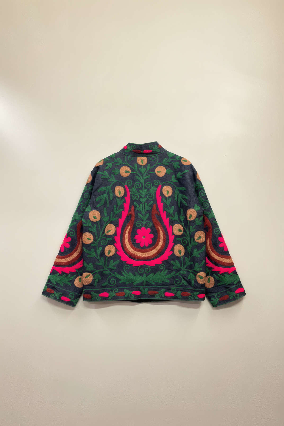 Suzani Jacket in Indigo Denim – Back View – JAAMUN