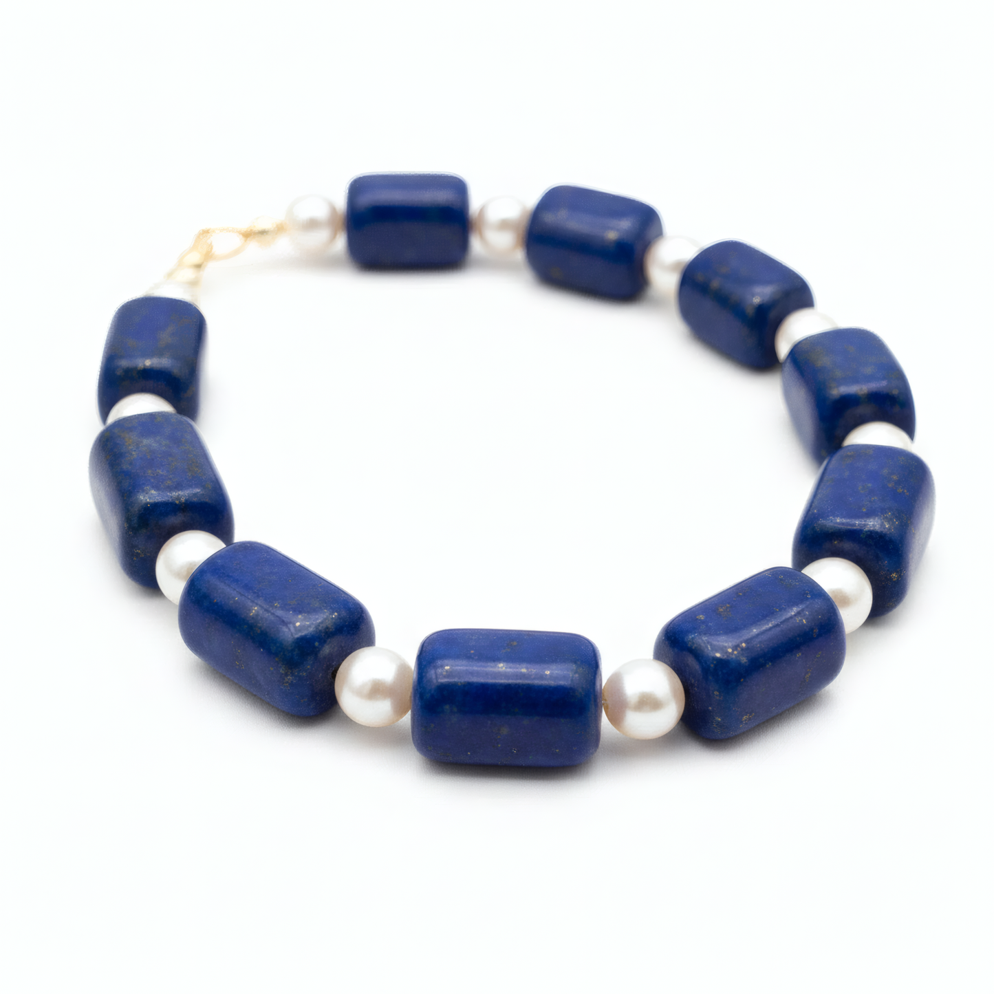 Lapis Lazuli & Crystal Pearl Statement Necklace