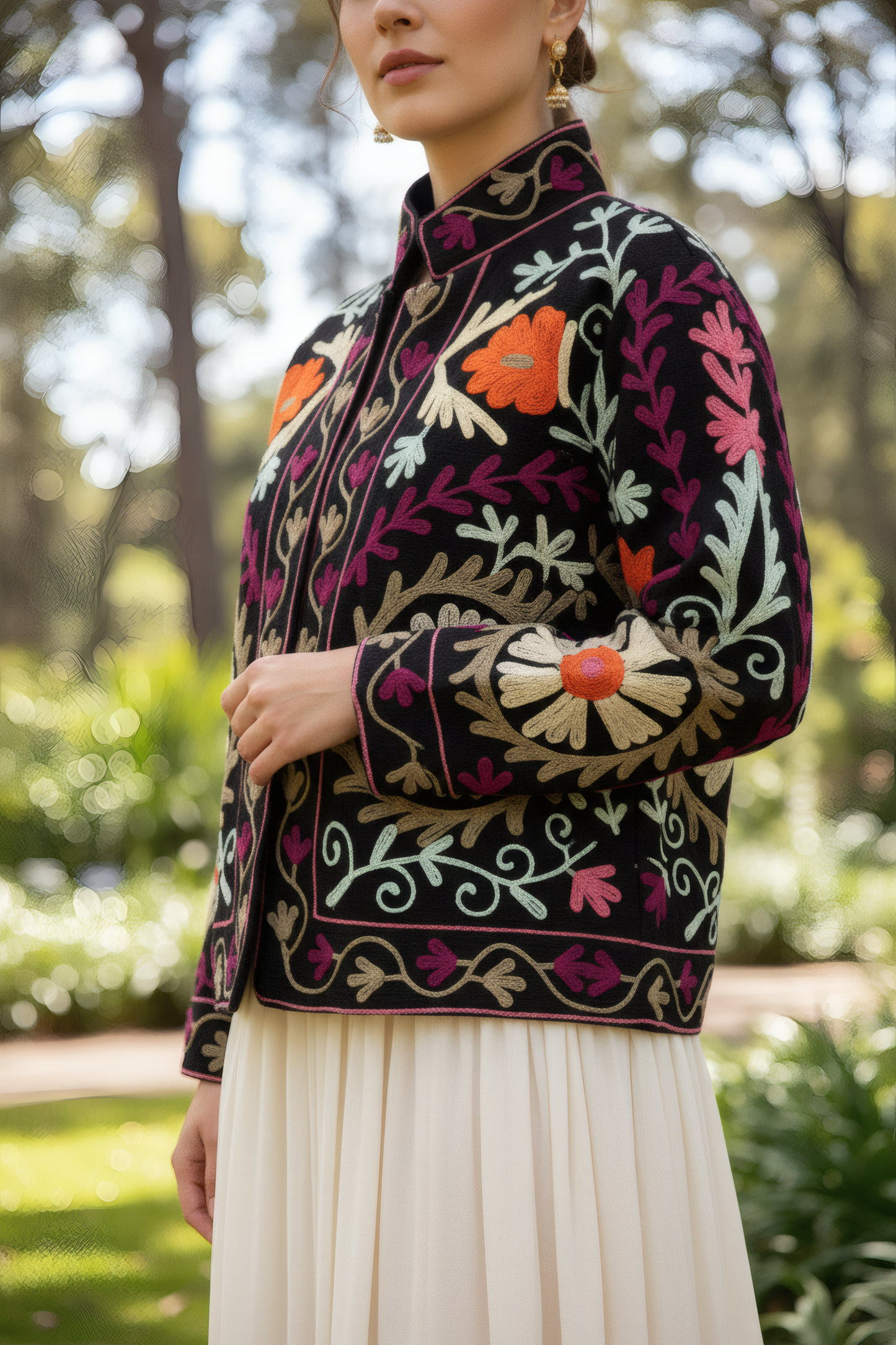 Suzani Jacket in Molfino Fabric