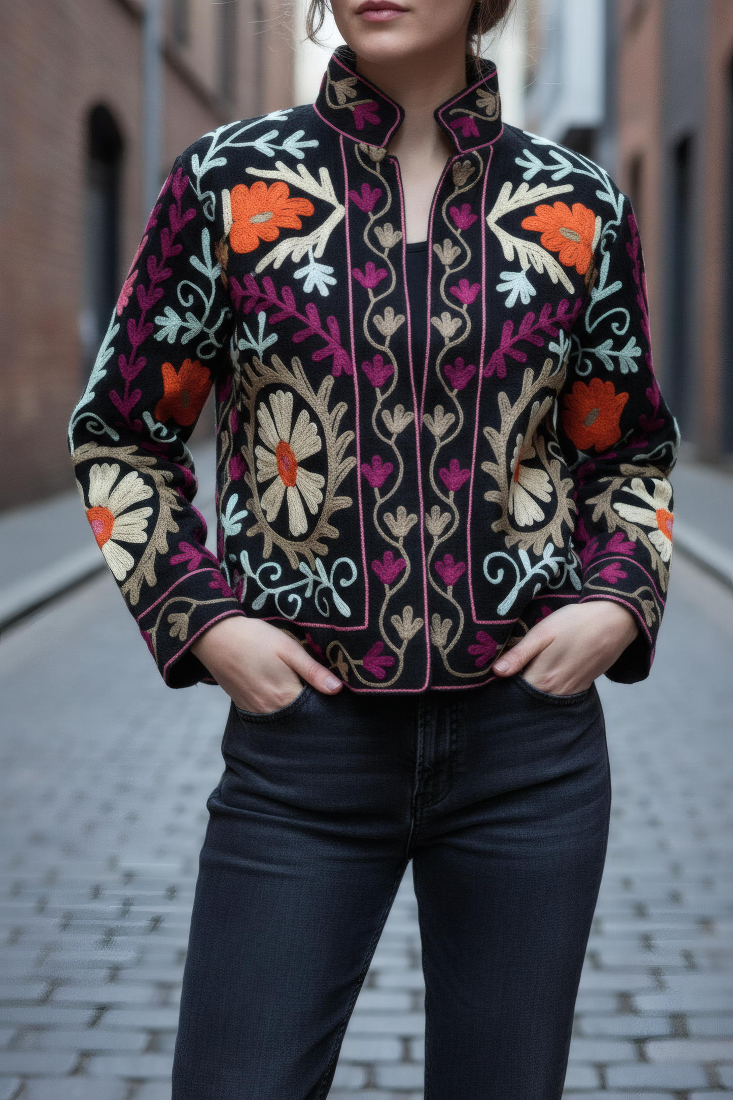 Suzani Jacket in Molfino Fabric