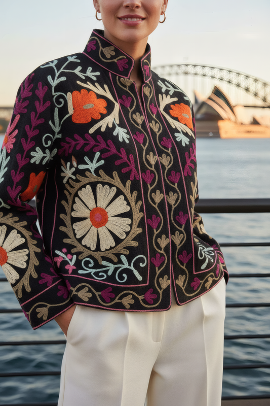Suzani Jacket in Molfino Fabric