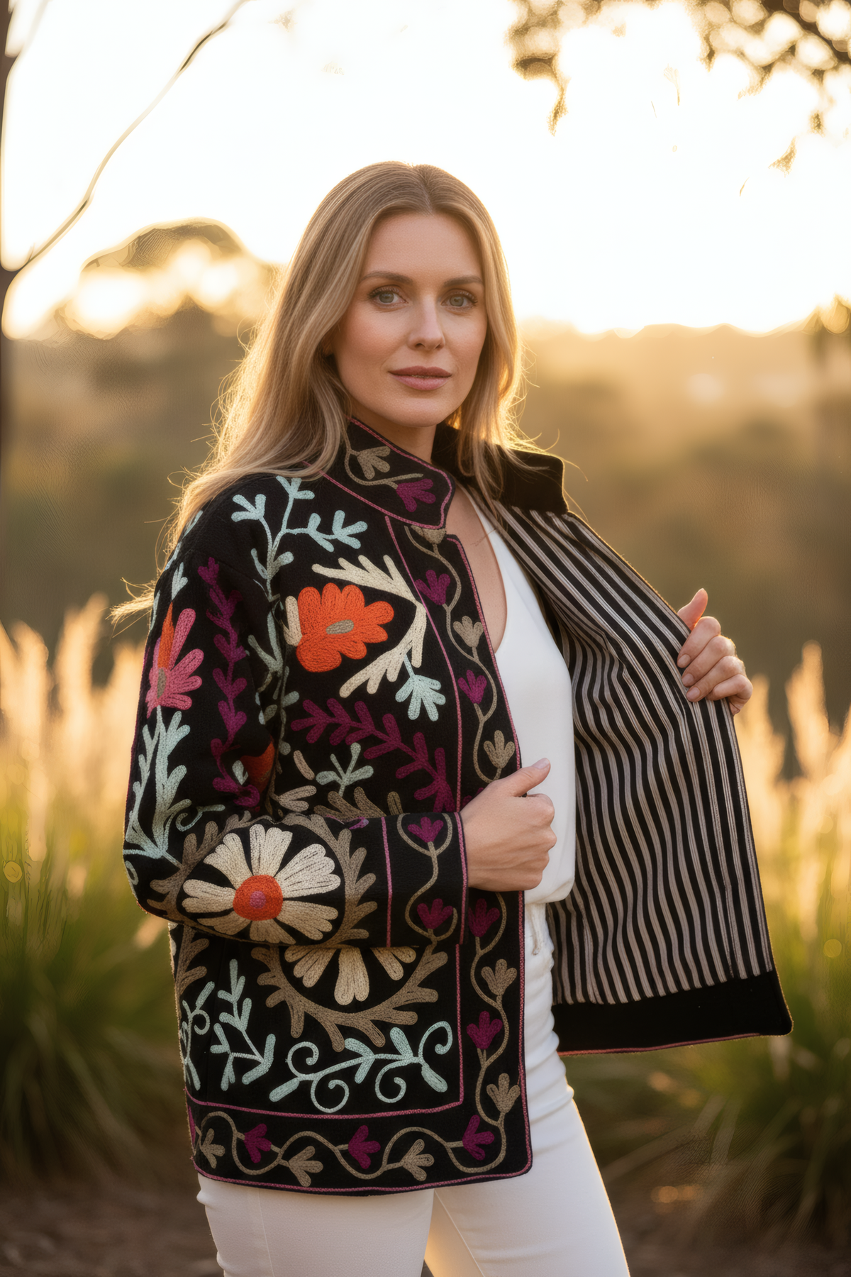 Suzani Jacket in Molfino Fabric